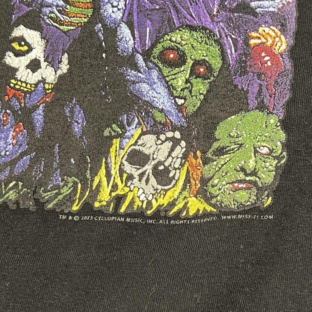 Misfits T Shirt 2023 Cyclopian Music Licensed Retro Release Black Tag Faded Sz L - Picture 3 of 5